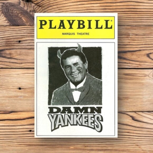 Damn Yankees Playbill Broadway Musical Refrigerator Fridge Locker Magnet - Picture 1 of 2